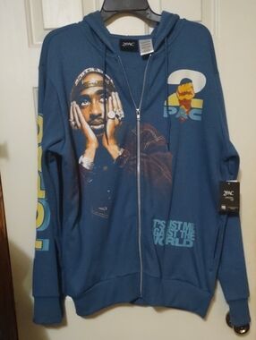 NWT Tupac Zip Up Hoodie Jacket